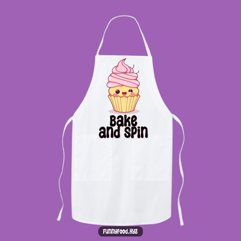 Funny Cupcake Spin Apron: Frosting Hair Fun While Cooking, Hilarious Kitchen Wear