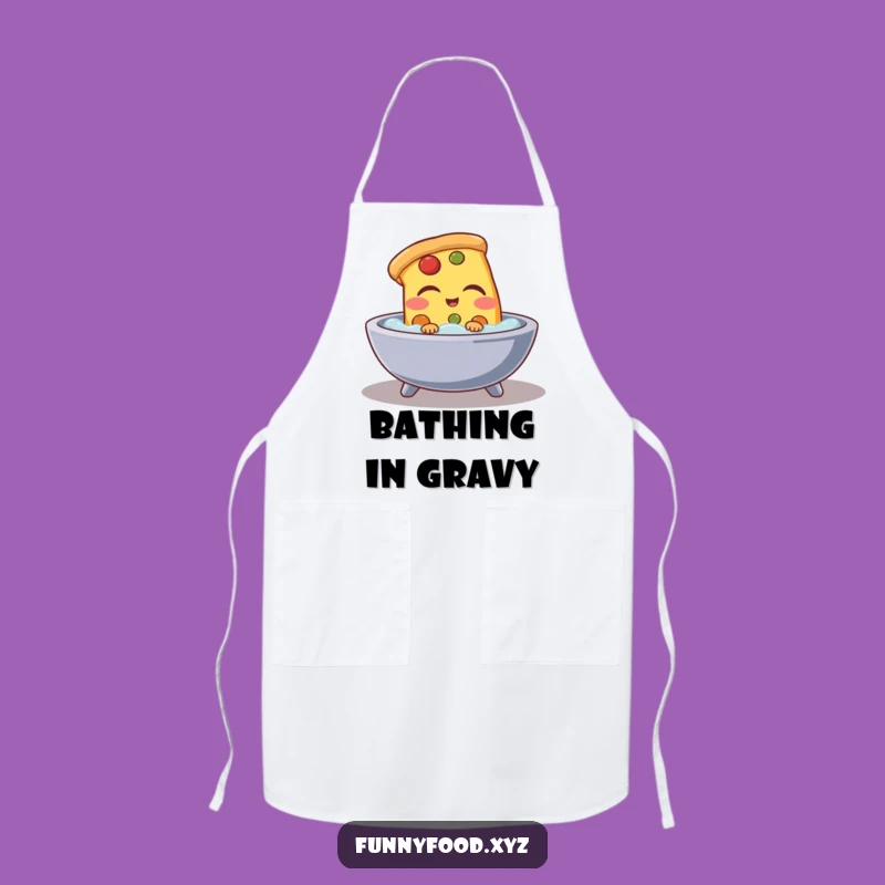 Funny Pizza Bath Apron: Chef's Relaxing Slice Kitchen Wear, Perfect Humorous Gift