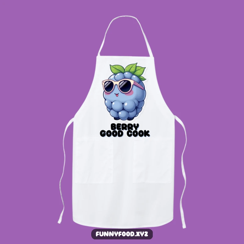 Funny Blueberry Sunglasses Apron: Cook with the Coolest Berry!