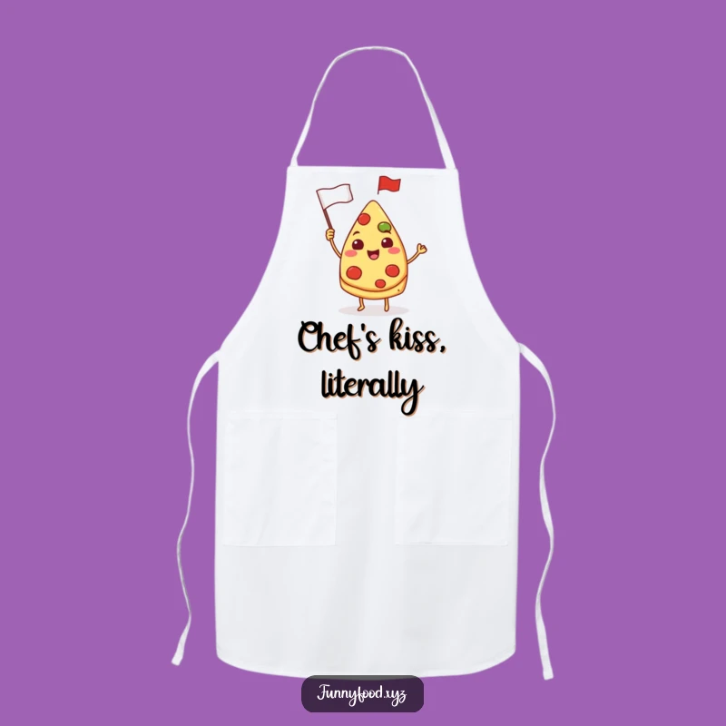 Funny Pizza Apron: Waving Flag Slice Kitchen Wear, Perfect Funny Gift for Cooks
