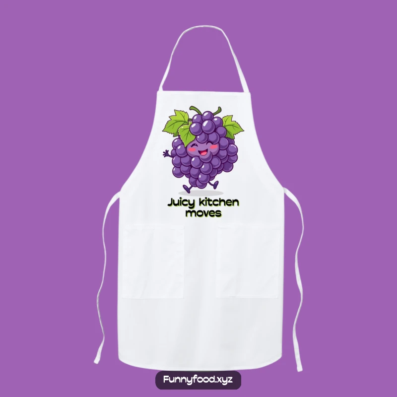 Funny Grapes Dance Apron - Hilarious Kitchen Wear for Fruit Lovers