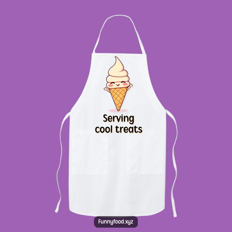 Funny Ice Cream Headstand Apron: Serve Up Smiles in the Kitchen