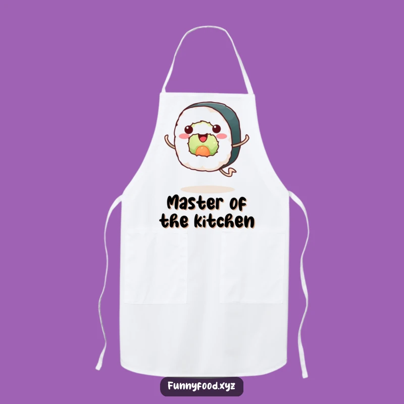 Funny Sushi Apron: Running Roll Kitchen Wear, Perfect Funny Gift for Cooks