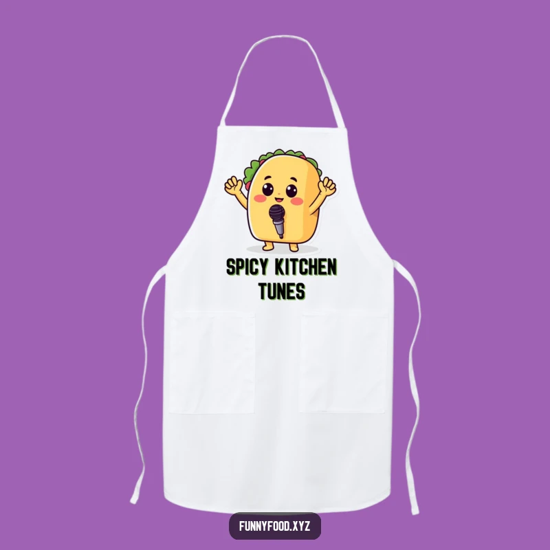 Funny Taco Microphone Apron: Cook and Sing with Hilarious Foodie Flair