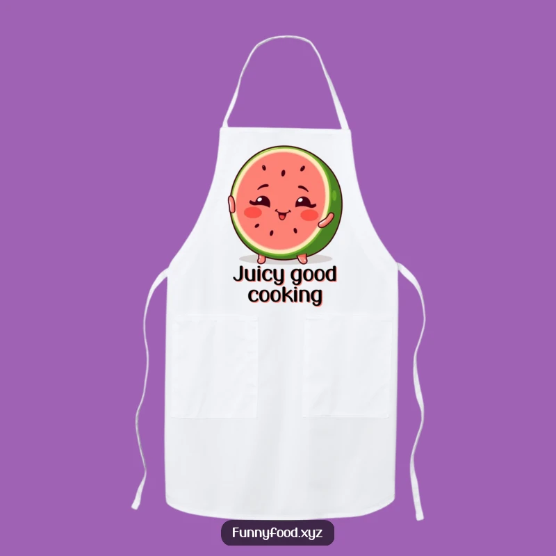 Funny Winking Watermelon Pose Apron - Kitchen Fun Gift