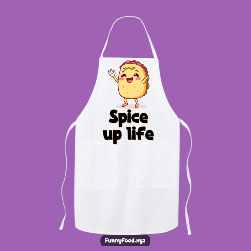 Funny Taco Jigging Apron: Dancing Taco for Kitchen Fiesta Fun!