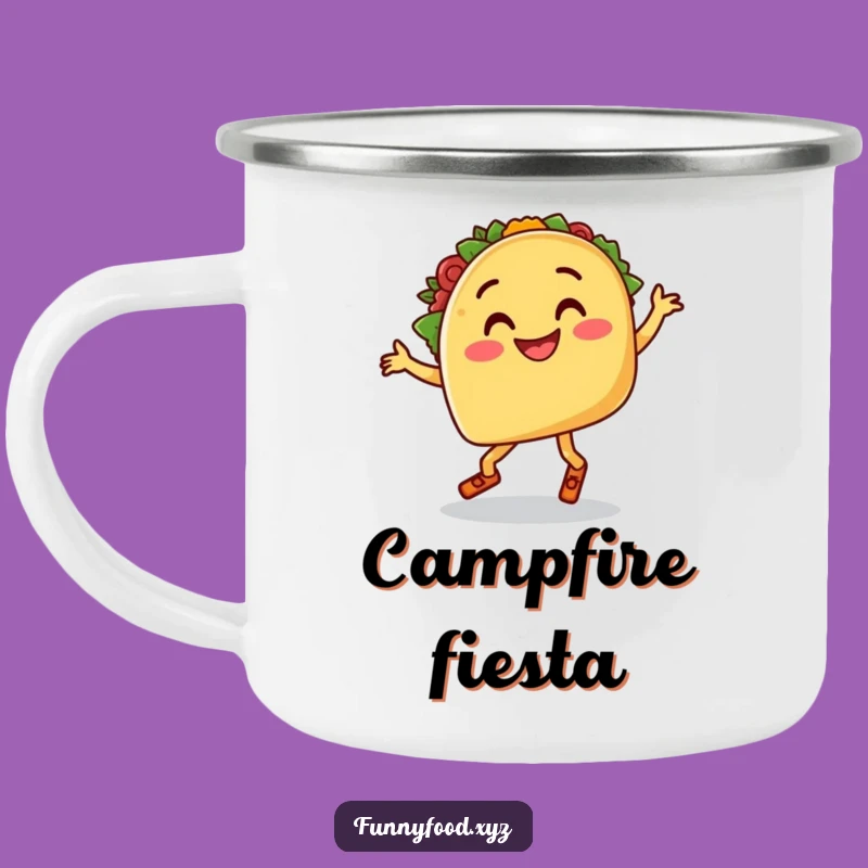 Funny Salsa Dancing Taco Camping Mug, Durable and Hilarious Foodie Companion