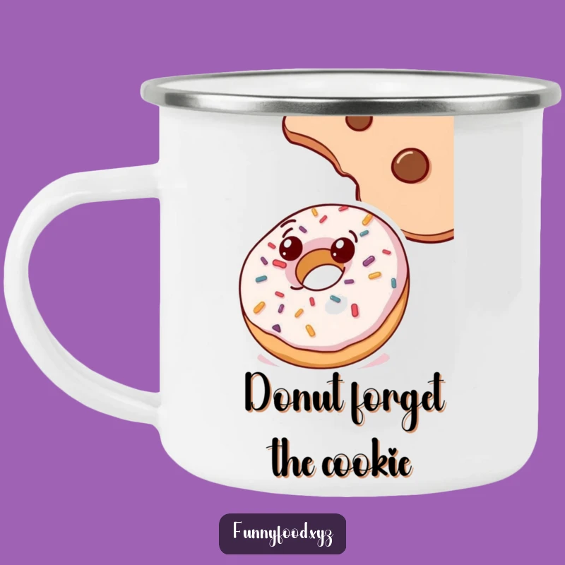 Funny Doughnut Curiosity Camping Mug - Hilarious Outdoor Drinkware