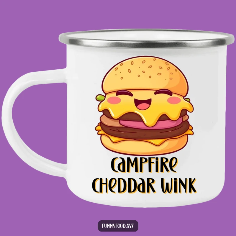 Funny Cheeseburger Mug: Winking Burger Cup, Perfect Humorous Gift