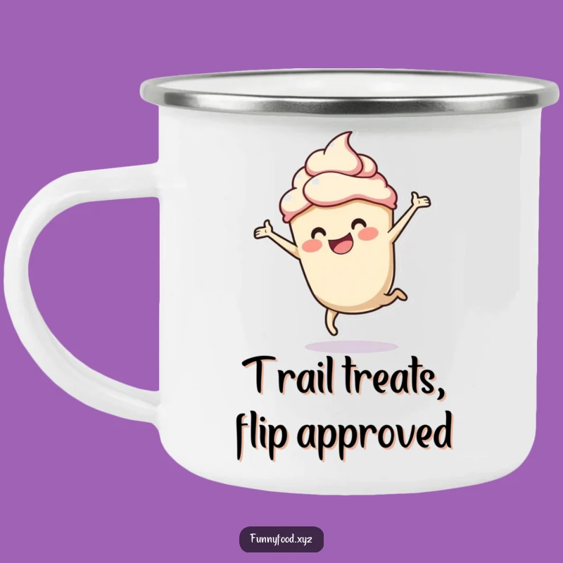Funny Cupcake Cartwheel Camping Mug: Your Sweet Treat Outdoors