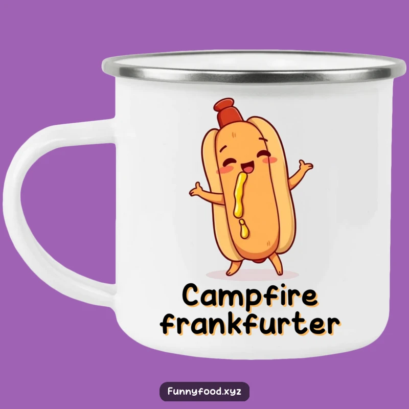 Funny Hot Dog Shimmy Camping Mug - Hilarious Outdoor Drinkware