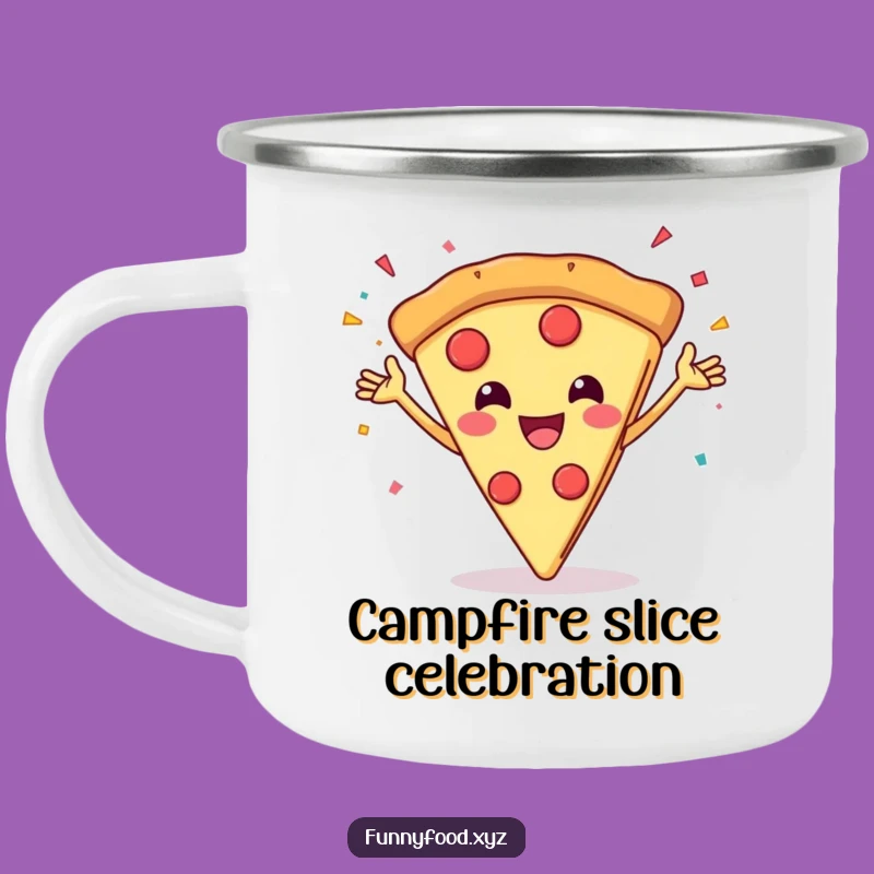 Funny Pizza Party Camping Mug: Your Slice of Fun Outdoors