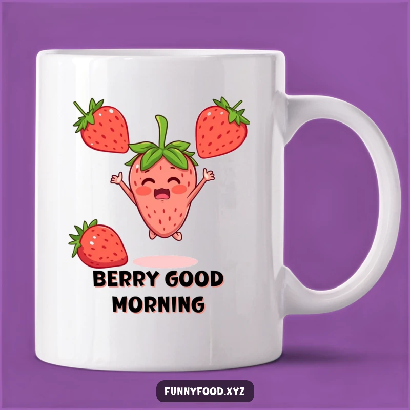 Funny Strawberry Jumper Mug: Delightful Fruit Fan Gift for a Cheerful Morning