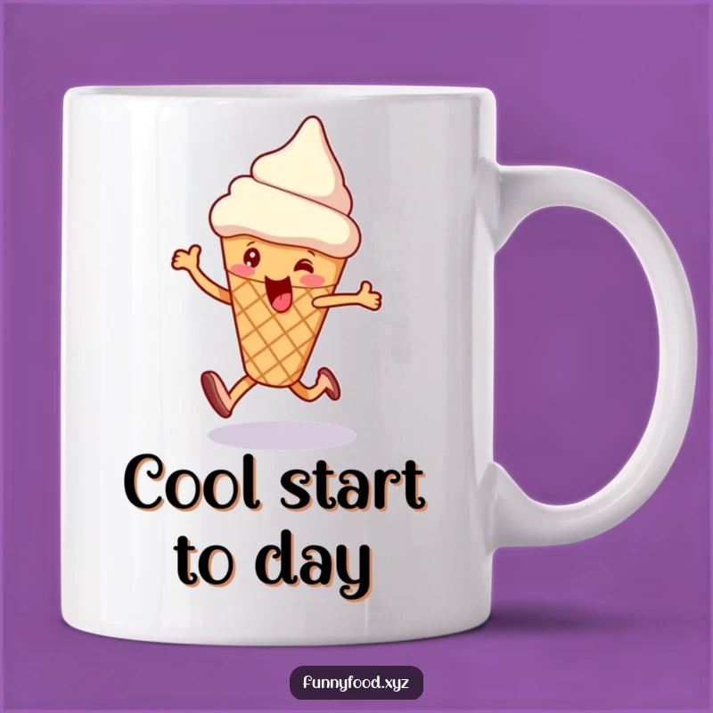 Funny Ice Cream Skip Mug: Start Your Day with Sweet, Hilarious Joy
