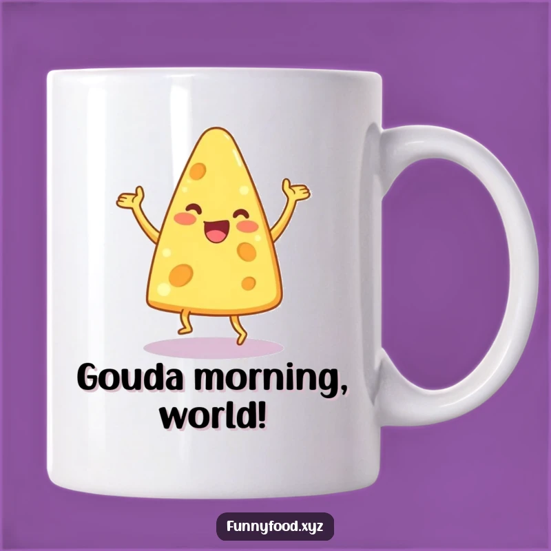 Funny Dancing Cheese Wedge Mug: Hilarious Gift for Dairy Lovers