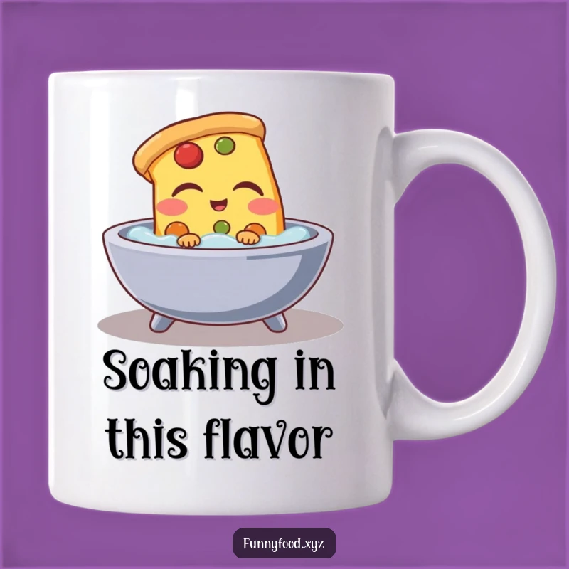 Funny Pizza Bath Mug: Relaxing Slice Design, Perfect Humorous Gift for Pizza Lovers