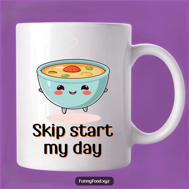 Funny Soup Mug: Happy Skipping Soup Design, Perfect Humorous Gift for Comfort