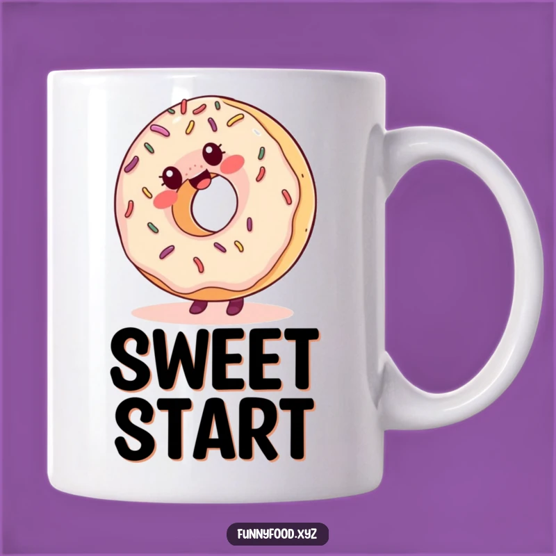 Funny Donut Cartwheel Mug: Giggling Sprinkles, Hilarious Sweet Treat Gift