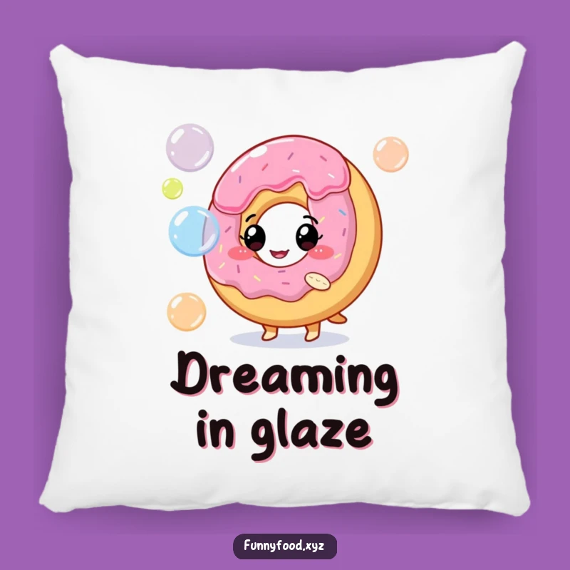 Funny Donut Bubbles Pillow - Soft Comfort with a Playful Touch