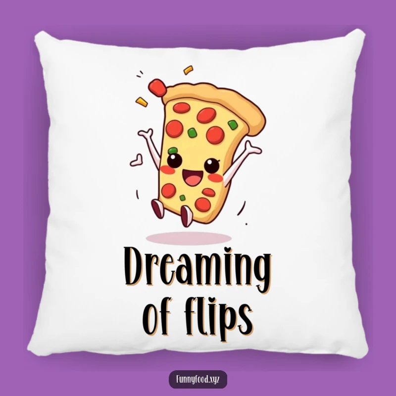 Funny Pizza Somersault Pillow: Cozy Foodie Fun, Perfect Gift for Pizza Lovers!