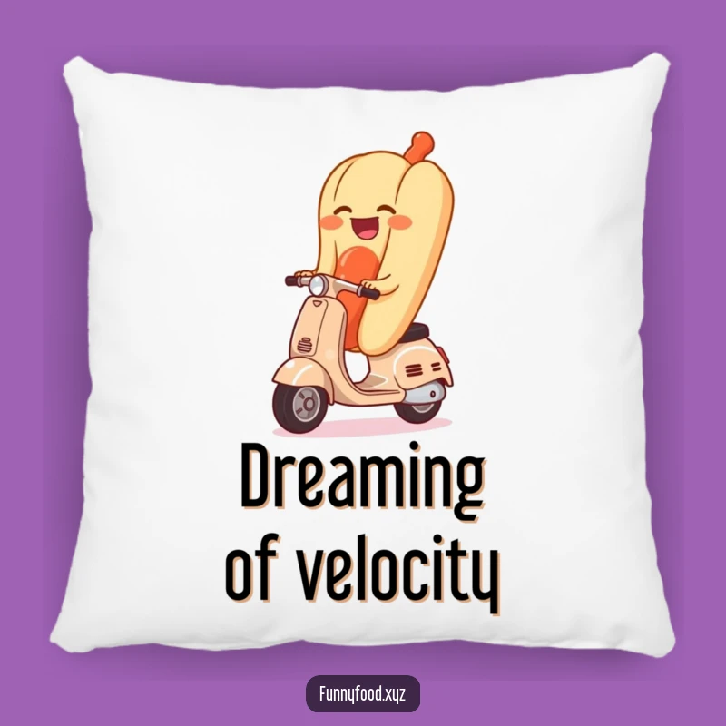 Funny Giggling Hot Dog Scooter Pillow - Comfy & Hilarious Home Accent