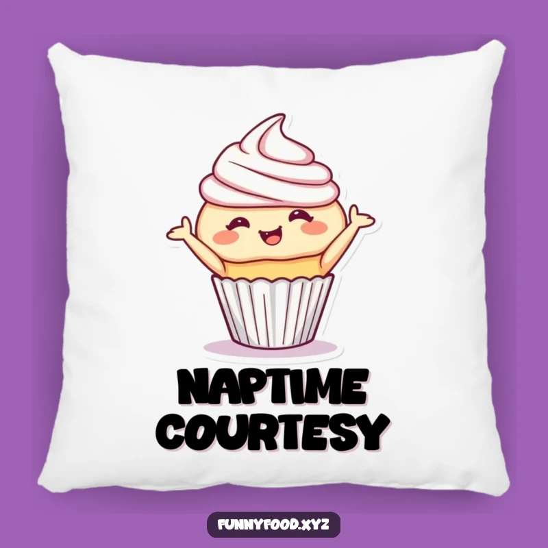 Funny Cupcake Bow Pillow - Cozy Sweetness, Giggling Charm, Perfect Accent Gift