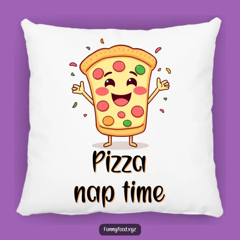 Funny Pizza Confetti Pillow: Cozy Comfort with a Party Twist!