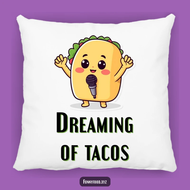 Funny Taco Microphone Pillow: Cuddle Up with Hilarious Singing Food Comfort