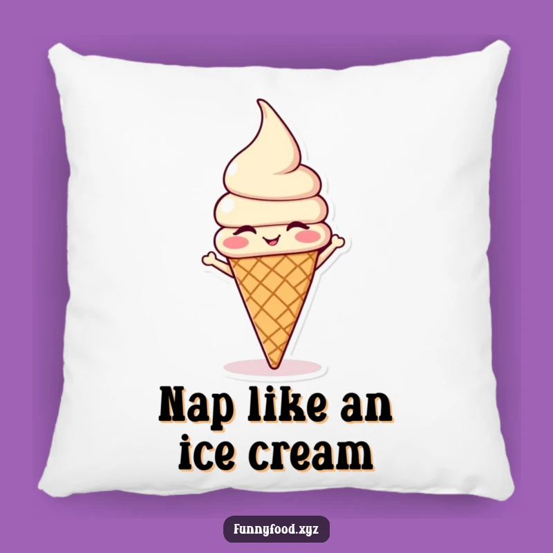 Funny Ice Cream Headstand Pillow: Cozy Comfort with a Sweet Twist