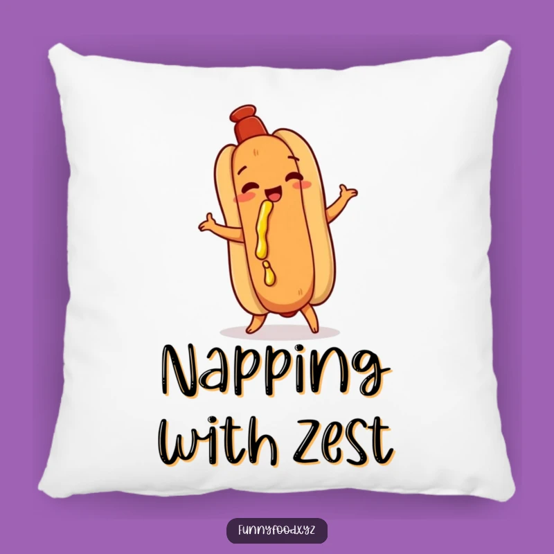 Funny Hot Dog Shimmy Pillow - Cozy and Hilarious Home Decor