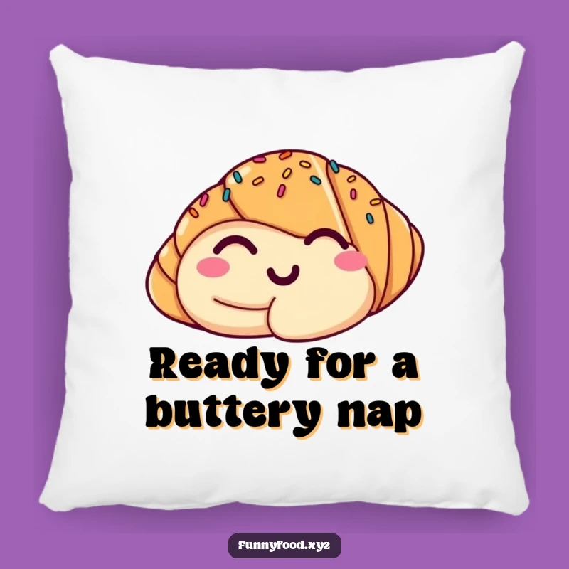 Funny Croissant Wink Pillow: Cuddle Up with This Hilarious Baked Good