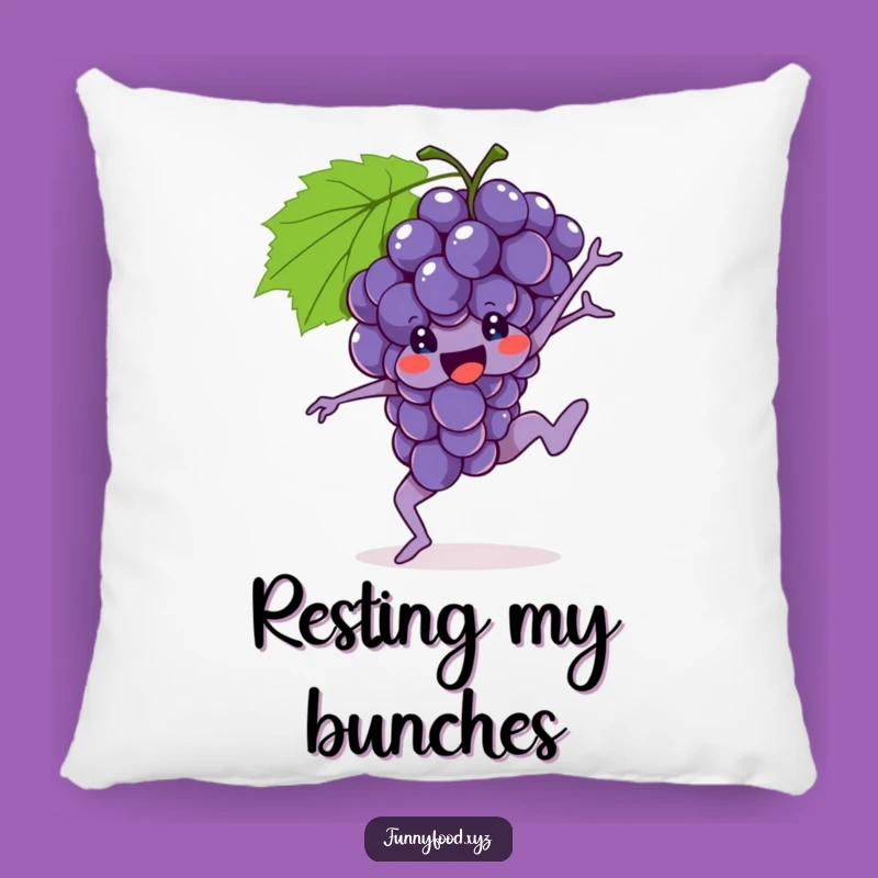 Funny Grapes Gymnastics Pillow - Comfy & Energetic Decor