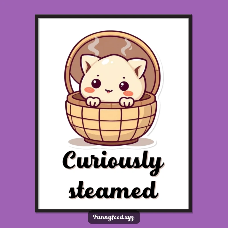 Funny Dumpling Digital Print: Instant Charm for Wall Art