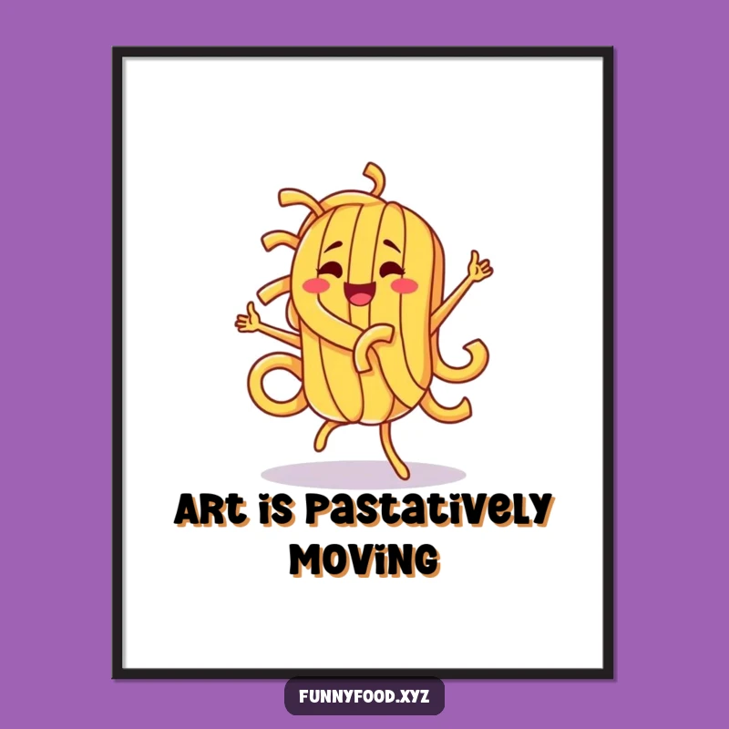 Funny Pasta Dance Digital Print: Instant Joy for Wall Art