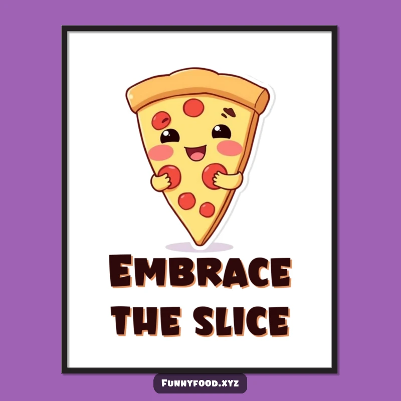 Funny Pizza Hug Digital Art - Instant Comfort for Your Walls
