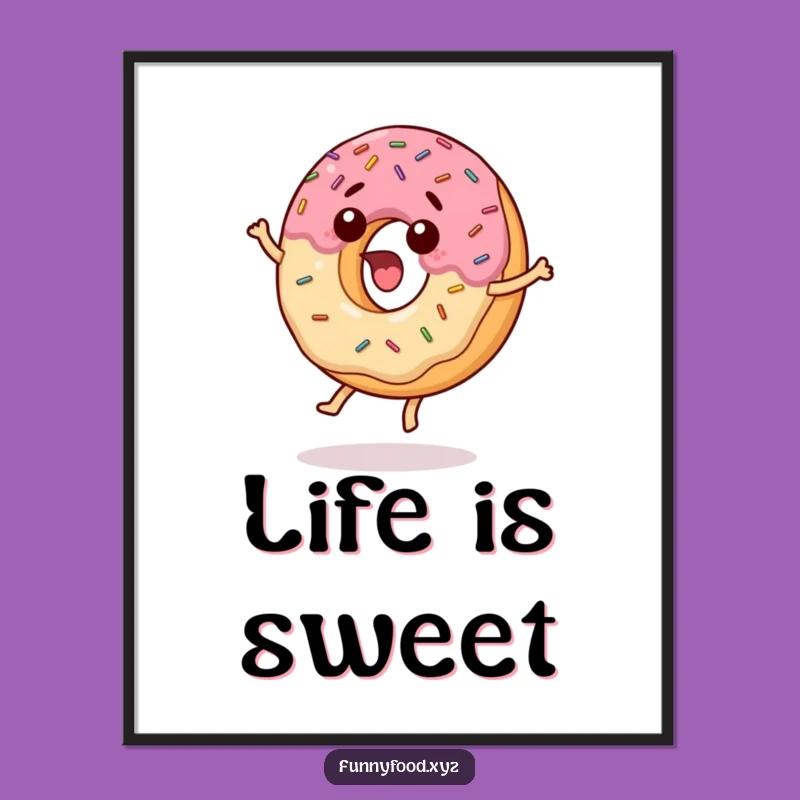 Funny Surprised Donut Digital Art: Instant Hilarious Sweet Decor