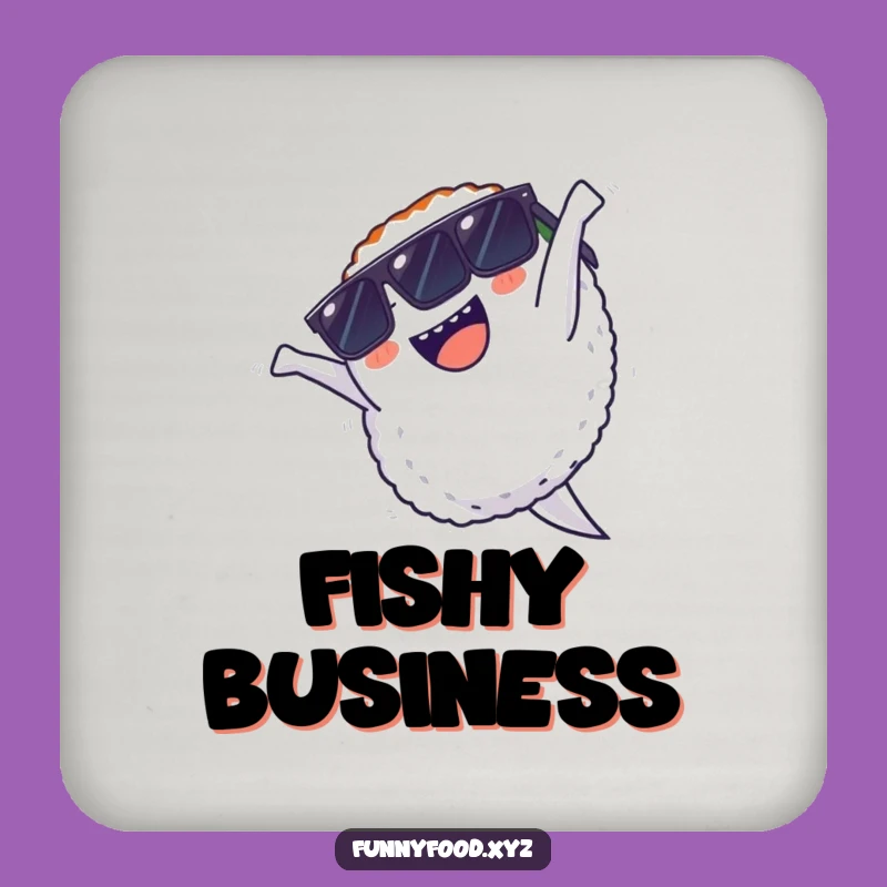 Funny Sushi Backflip Coaster: Protect Surfaces With Cool Style, Fun Decor