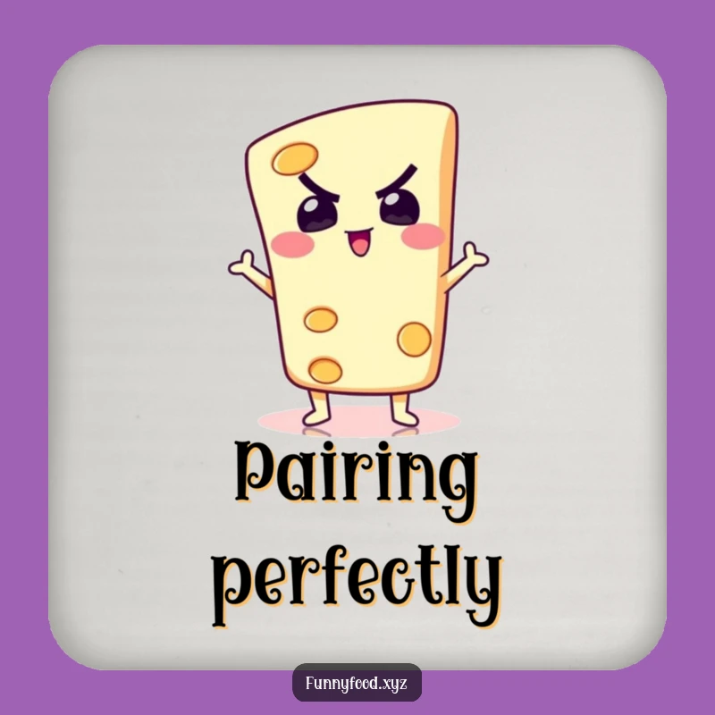 Funny Cheese Pose Coaster: Protect Drinks with Silly Fun! Cheesy Funny Gift!
