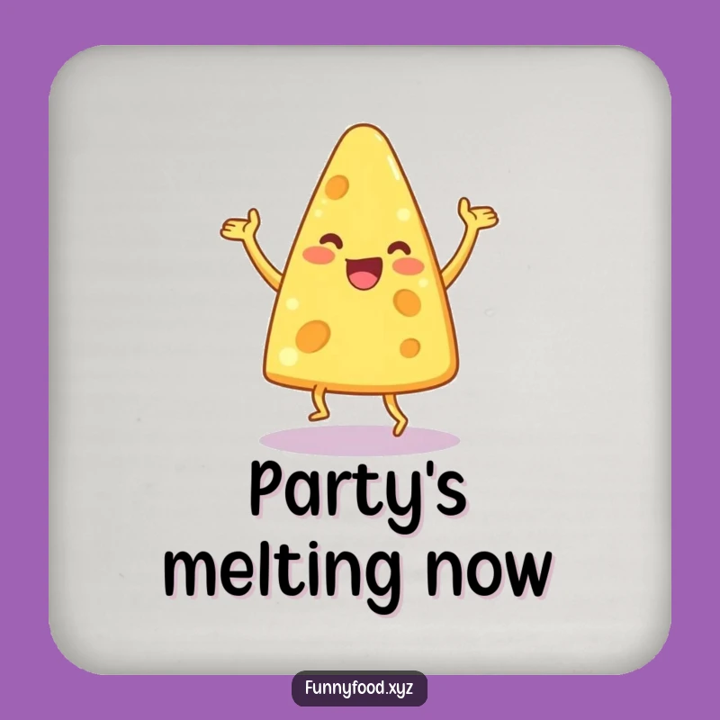 Funny Dancing Cheese Wedge Coaster: Tabletop Cheer