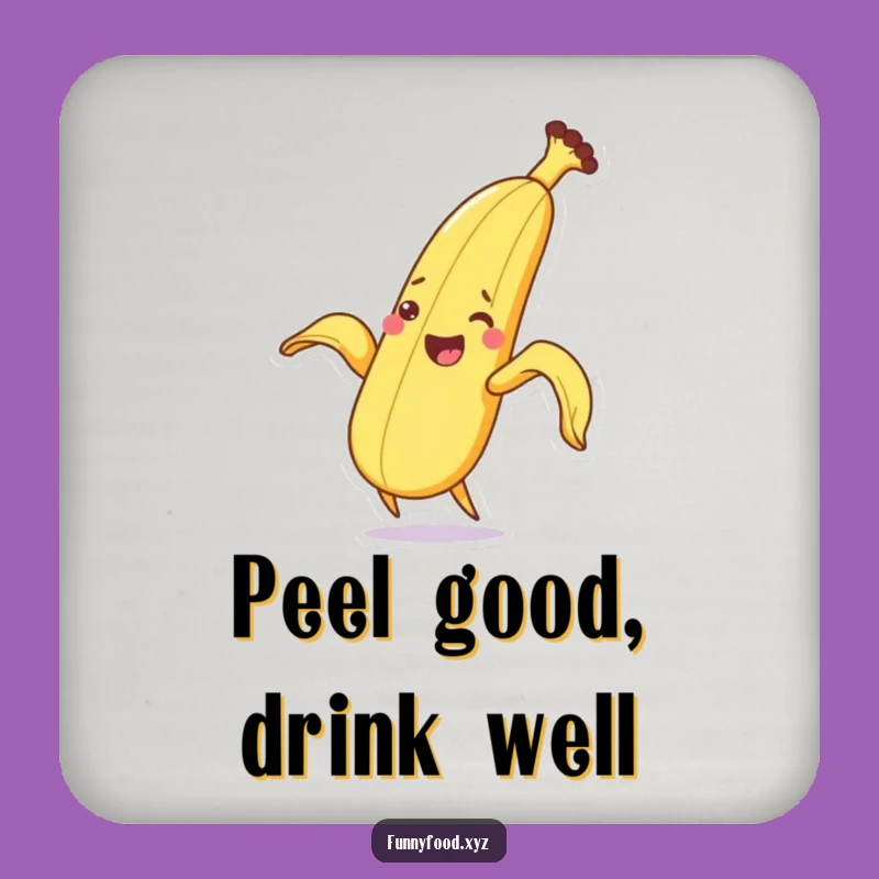Funny Drink Banana Peeling Coaster - Protect Surfaces with Humor Gift