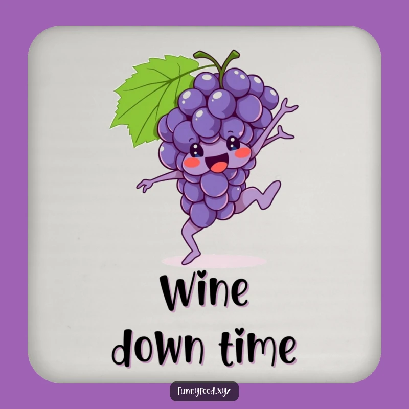 Funny Grapes Gymnastics Coaster Set - Protect Surfaces Actively
