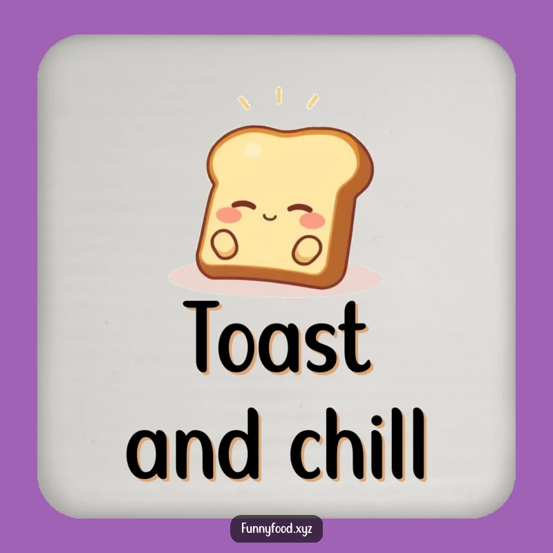Funny Happy Toast Drink Coasters: Protect Surfaces with Sunny Charm