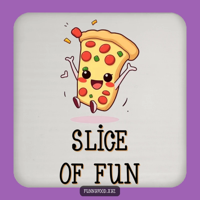 Funny Pizza Somersault Coasters: Action Pizza Slice Set, Perfect for Foodie Fun!