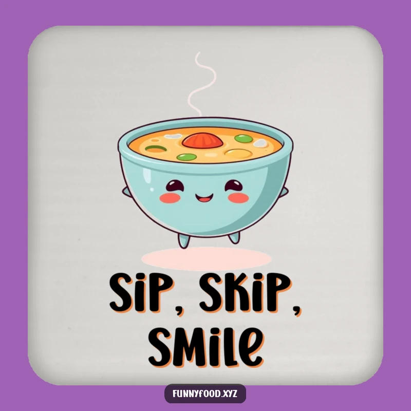 Funny Soup Skip Coaster: Comfort Protection, Perfect Humorous Gift