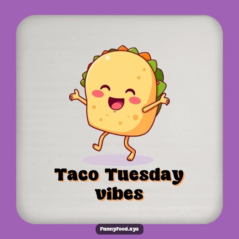 Funny Taco Dance Coaster: Fiesta Protection, Perfect Humorous Gift