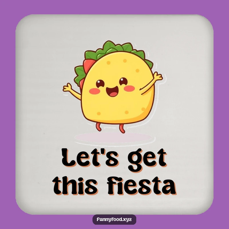 Funny Taco Dance Coasters: Add Fiesta Flair to Your Table