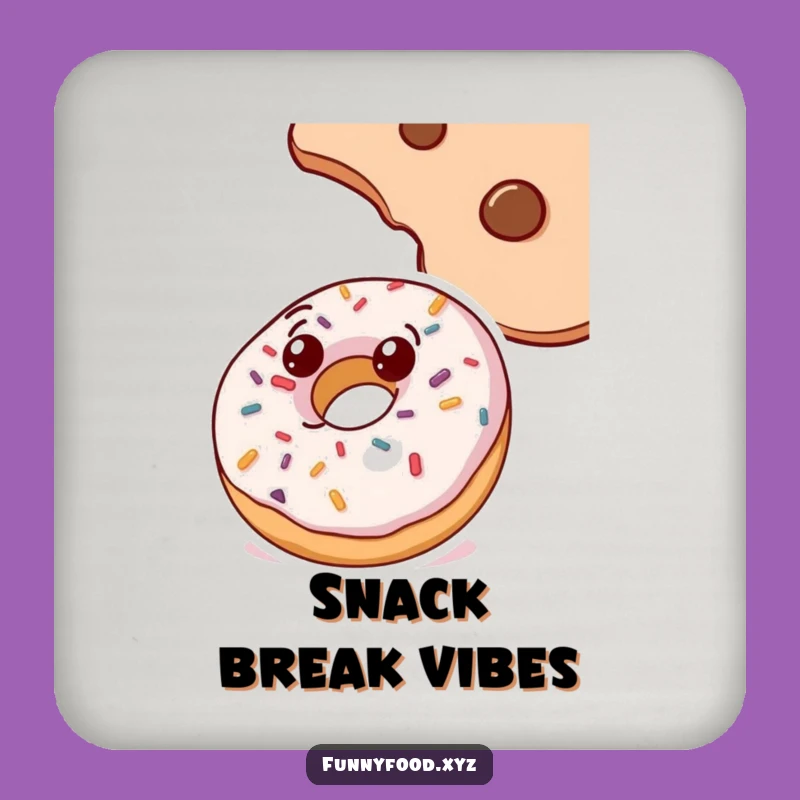 Funny Doughnut Cookie Curiosity Coaster - Hilarious Protection for Surfaces