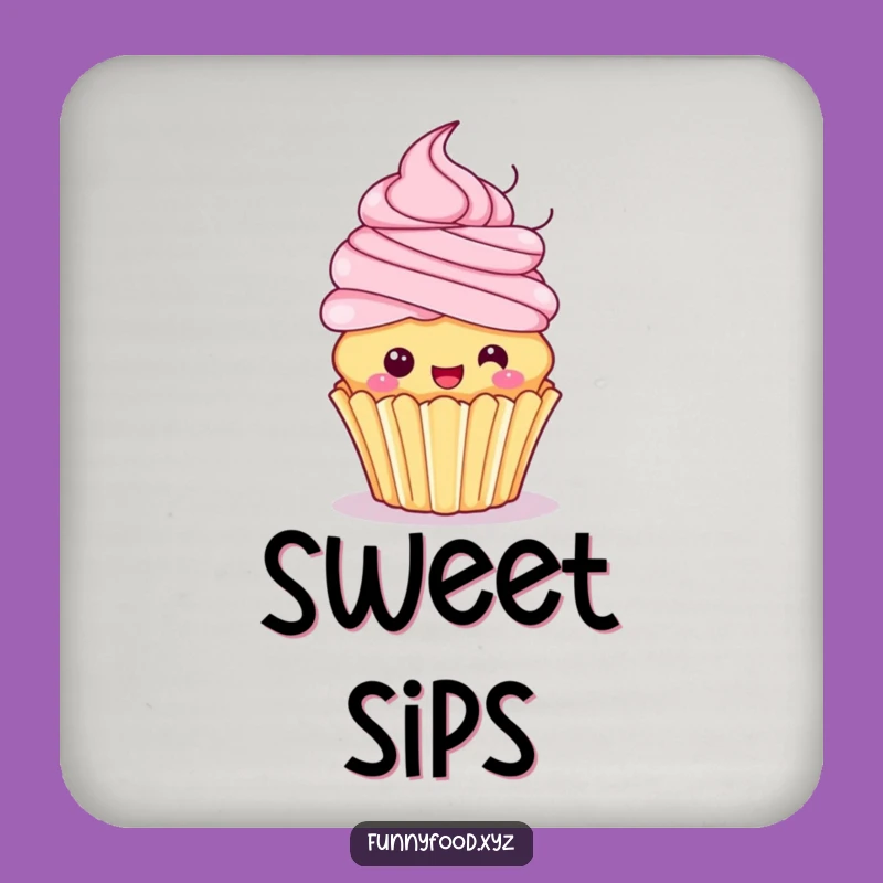 Funny Cupcake Spin Coaster: Protect Surfaces With Swirling Hair, Fun Decor