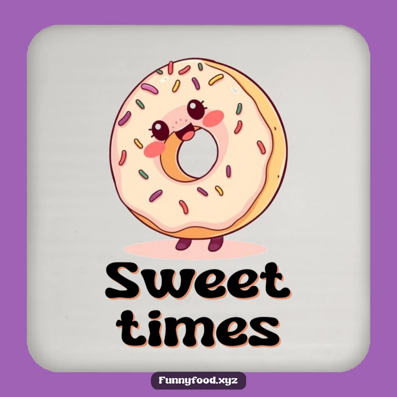 Funny Donut Cartwheel Coaster: Protect Surfaces With Sprinkles, Fun Decor