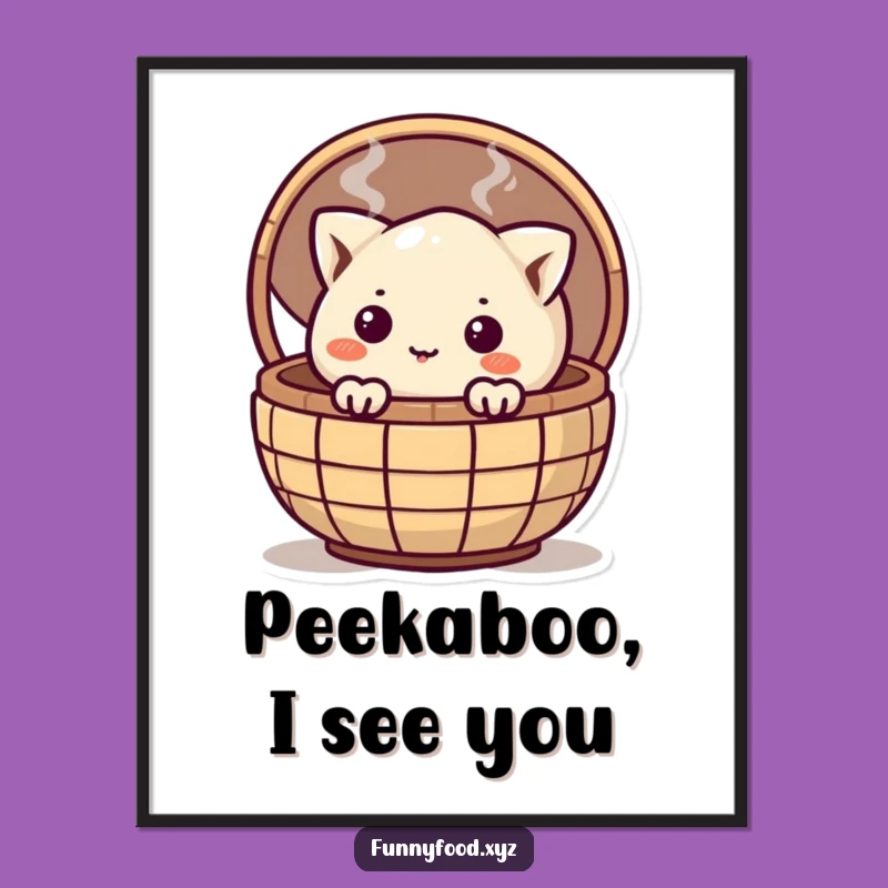 Funny Dumpling Poster: Whimsical Wall Art for Cozy Spaces